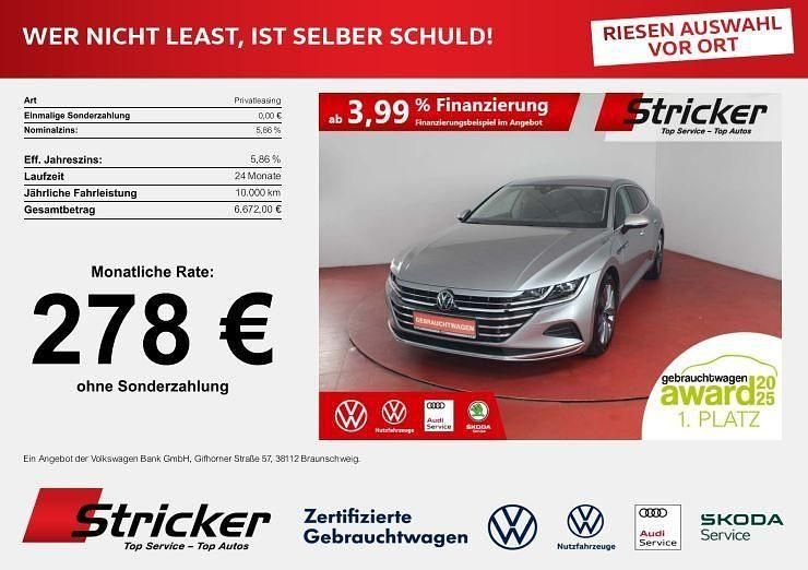 Silber (pyritsilber metallic) Gebraucht 2024 VW Arteon Elegance Kombi | 30.769 € (Superpreis) - Bild 1/4