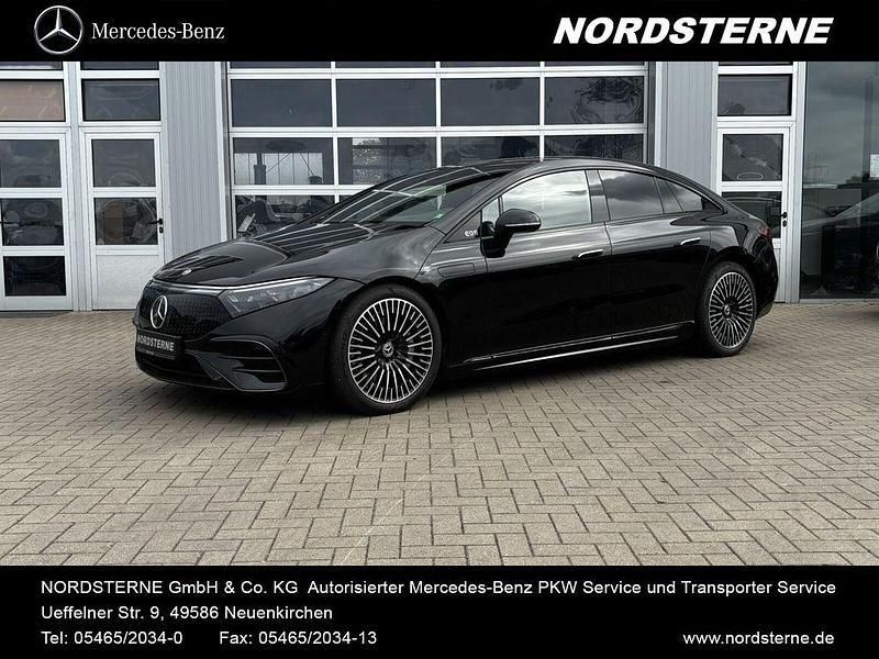 Lack obsidianschwarz Gebraucht 2024 Mercedes EQS450+ AMG line Limousine | 72.888 € (Fairer Preis) - Bild 1/4