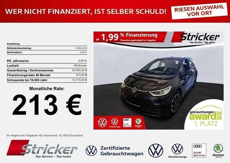 Gebraucht VW ID.3 Style 150 kW (204 PS) 2021 Mangangrau metallic Kleinwagen
