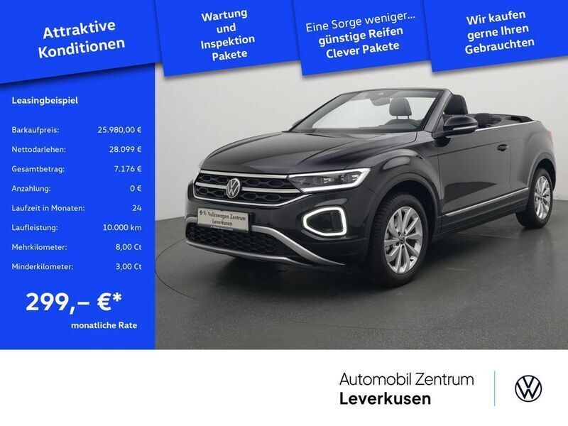 Gebraucht VW T-Roc Cabriolet 116 PS (85 kW) 2024 Schwarz / deep black (metallic) Cabrio