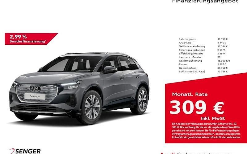 Kieselgrau Gebraucht 2023 Audi Q4 e-tron Advanced SUV | 41.990 € - Bild 1/4