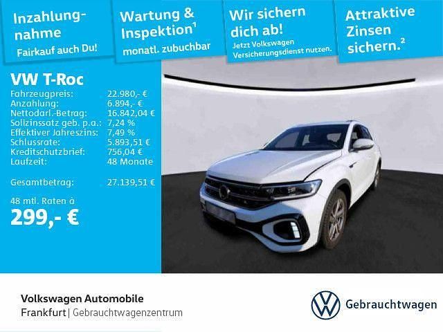 Pure white Gebraucht 2023 VW T-Roc R-line SUV | 22.980 € (Guter Preis) - Bild 1/4