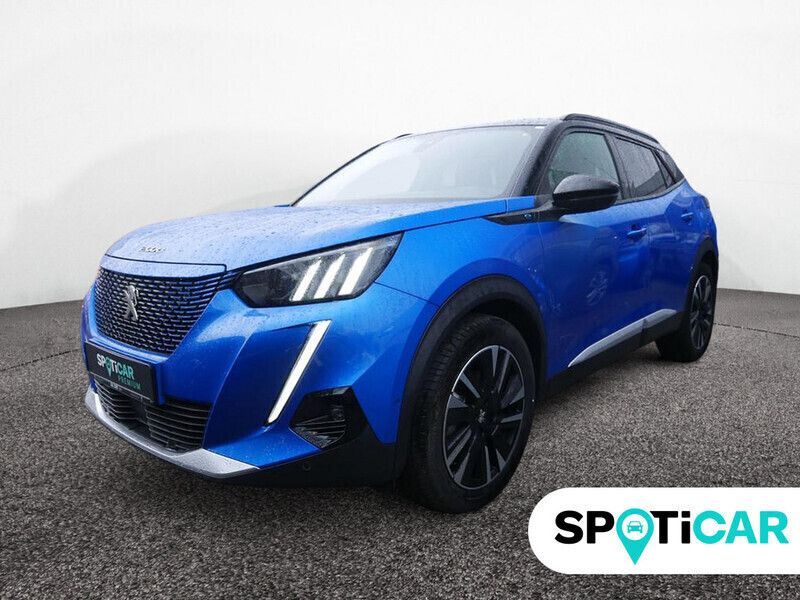 Blau Gebraucht 2021 Peugeot e-2008 GT SUV | 21.990 € (Teuer) - Bild 1/4