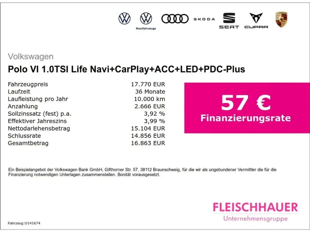 Gebraucht VW Polo Life 95 PS (69 kW) 2025 Schwarz Kleinwagen