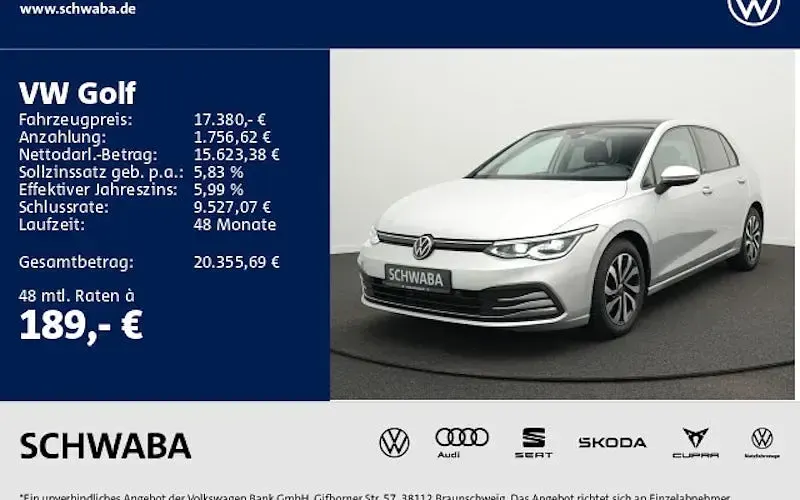 Gebraucht VW Golf VIII Active 150 PS (110 kW) 2022 Reflexsilber metallic Limousine