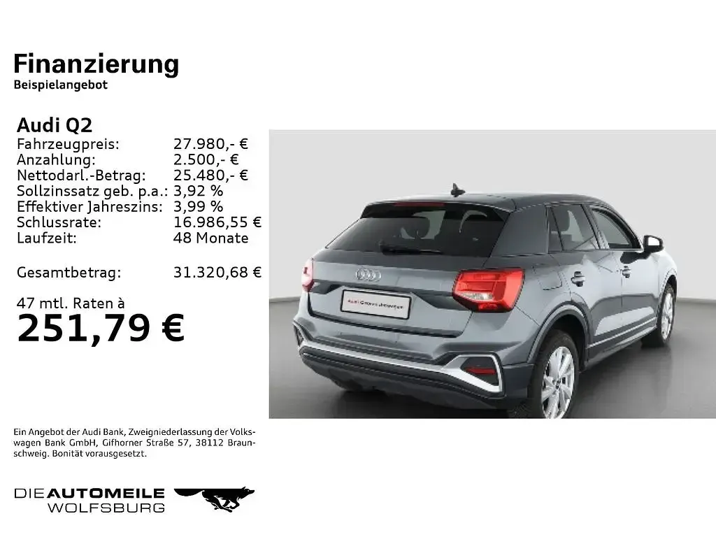 Gebraucht Audi Q2 S-Line 116 PS (85 kW) 2025 Daytonagrau perleffekt SUV