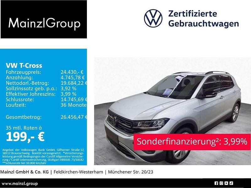 Reflexsilber metallic Gebraucht 2025 VW T-Cross Goal SUV | 24.430 € (Fairer Preis) - Bild 1/3