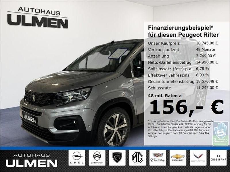 Grau Gebraucht 2020 Peugeot Rifter GT-line Van / Kleinbus | 18.745 € (Etwas zu teuer) - Bild 1/4