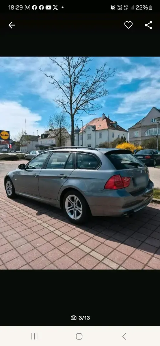 Gebraucht BMW 318 143 PS (105 kW) 2009 Grau Kombi