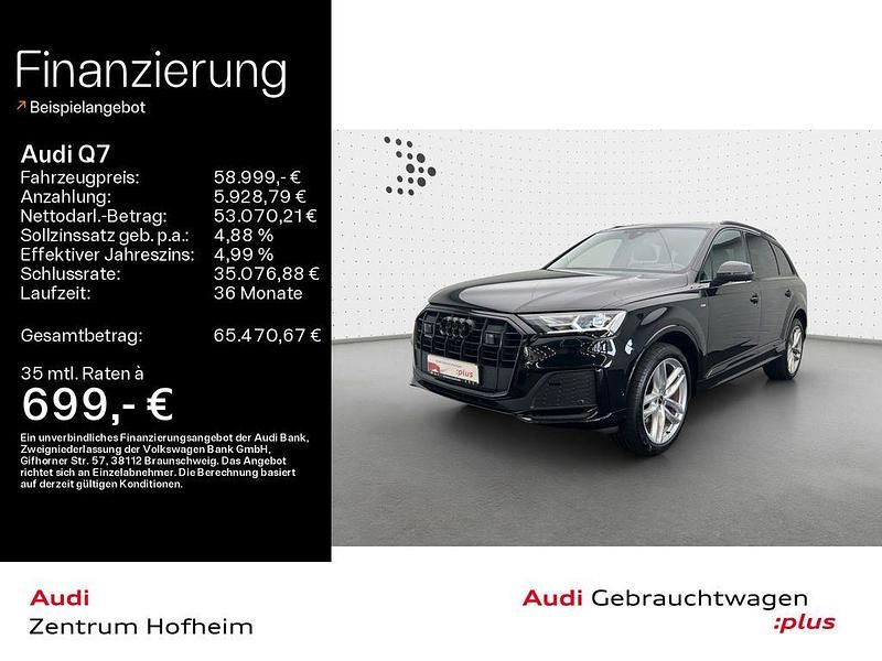 Schwarz Gebraucht 2022 Audi Q7 S-Line SUV | 58.999 € (Fairer Preis) - Bild 1/4