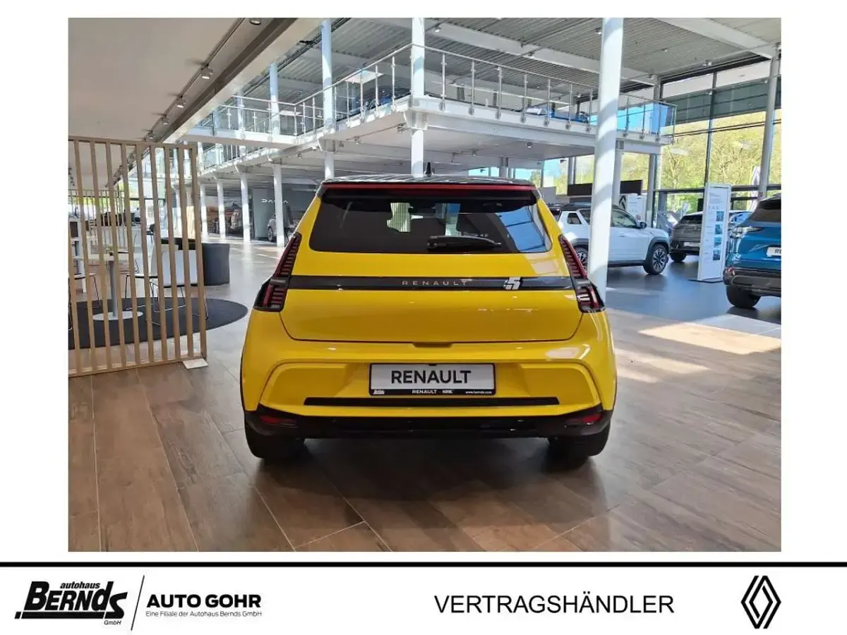 Neu Renault 5 E-Tech Iconic 110 kW (150 PS) 2026 Pop yellow! metallic, dach bla Kleinwagen
