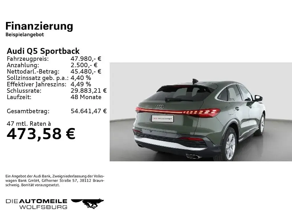 Gebraucht Audi Q5 Sportback Sport 204 PS (150 kW) 2025 Grün SUV