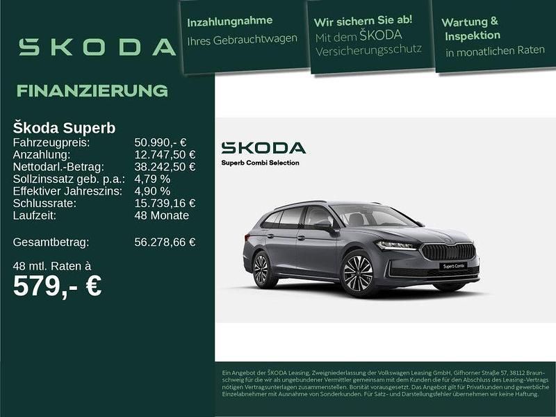 Neu Skoda Superb Selection 150 PS (110 kW) 2026 Graphitegrau metallic Kombi