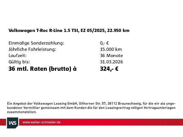 Gebraucht VW T-Roc R-line 150 PS (110 kW) 2025 Pyritsilber metallic (metallic) SUV