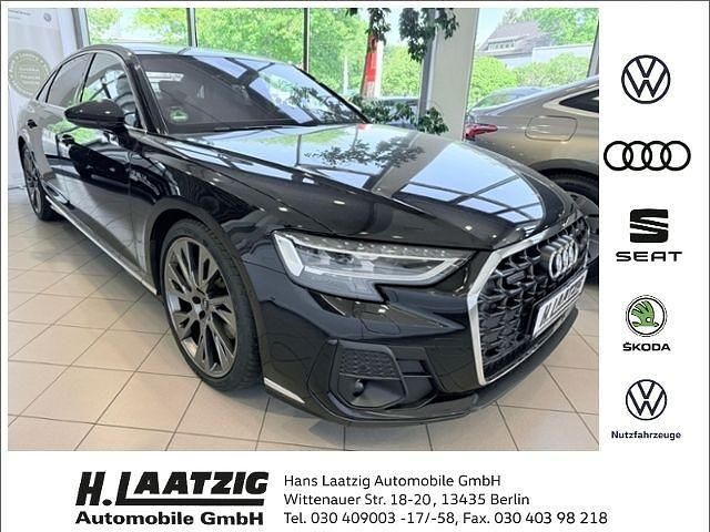Mythosschwarz metallic Gebraucht 2022 Audi A8 S-Line Limousine | 77.900 € (Teuer) - Bild 1/4