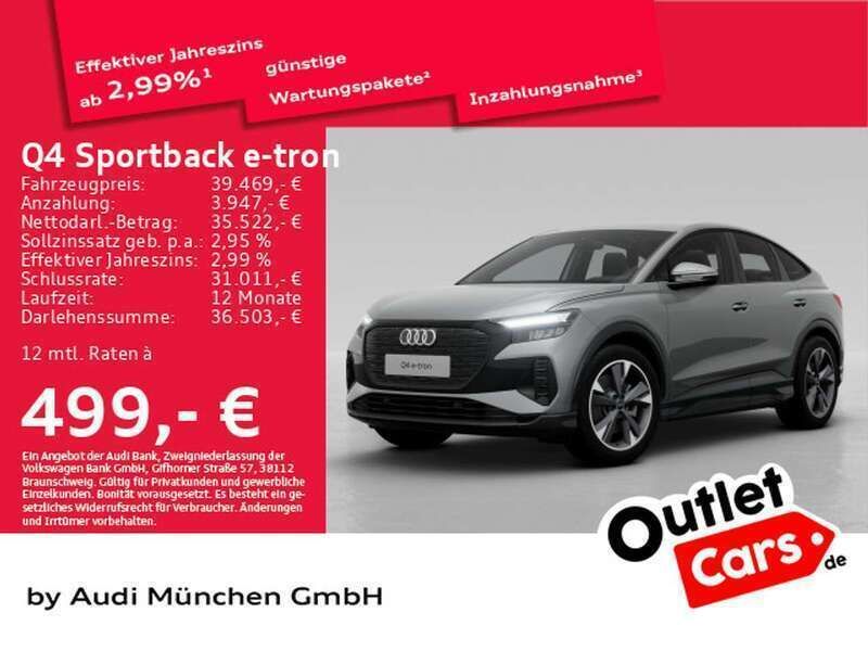 Taifungrau metallic Gebraucht 2022 Audi Q4 e-tron SUV | 39.469 € (Fairer Preis) - Bild 1/1