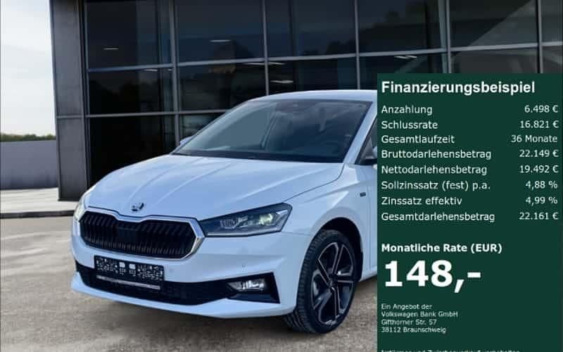 Weiß Gebraucht 2025 Skoda Fabia Tour Kleinwagen | 25.990 € (Fairer Preis) - Bild 1/4