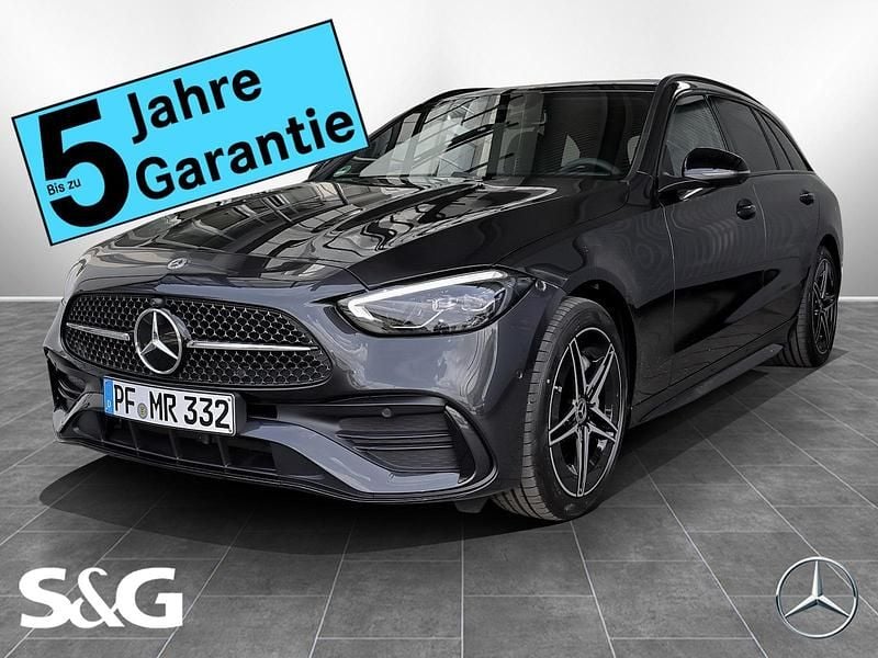 Metalliclack graphitgrau Gebraucht 2025 Mercedes C220 AMG Kombi | 49.899 € - Bild 1/4