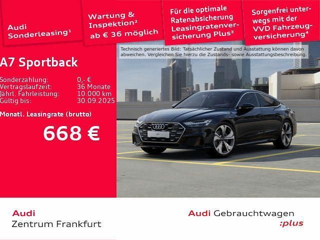 Schwarz Gebraucht 2024 Audi A7 Sportback S-Line Kleinwagen | 67.310 € (Guter Preis) - Bild 1/2