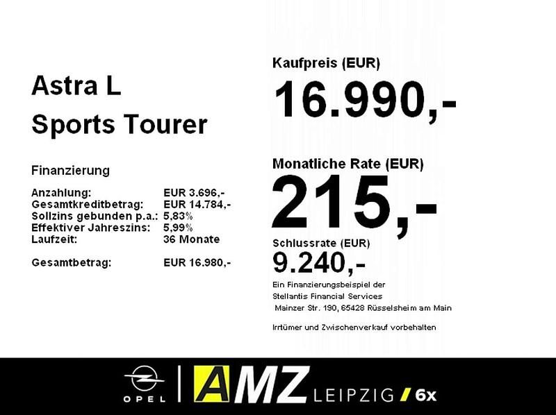 Gebraucht Opel Astra 110 PS (80 kW) 2022 Aluminium silb/kristall silb Kombi