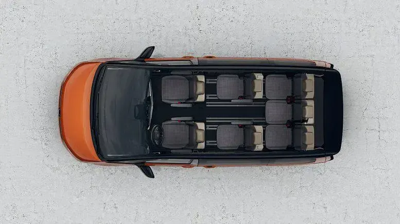Neu VW Multivan Edition 150 PS (110 kW) 2025 Energetic orange metallic / dach schwarz Van / Kleinbus