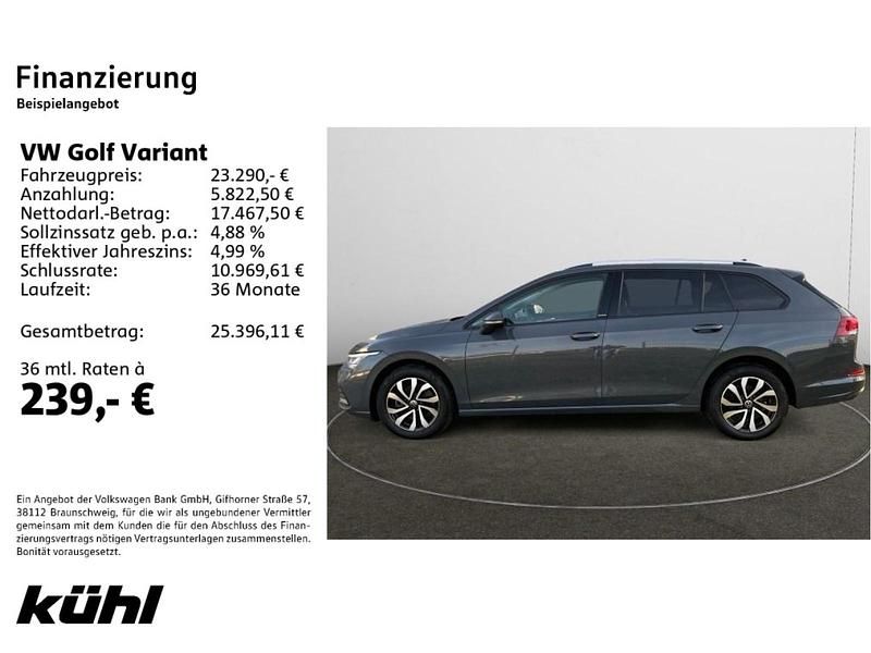 Brugt VW Golf VIII Active 116 HK (85 kW) 2022 Grå Stationcar