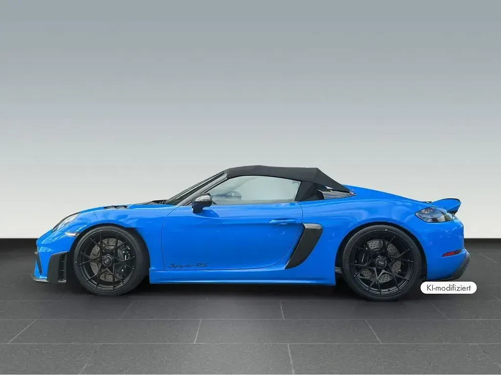 Neu Porsche 718 Spyder RS 500 PS (367 kW) 2025 Blau Cabrio