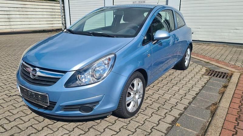 Blau Gebraucht 2008 Opel Corsa Edition Limousine | 2.199 € (Superpreis) - Bild 1/4