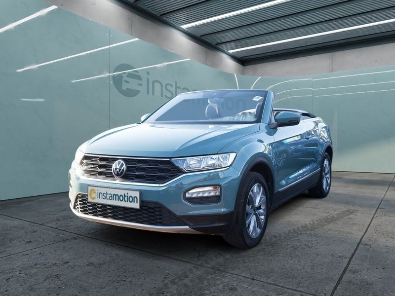 Grün Gebraucht 2021 VW T-Roc Cabriolet Style Cabrio | 20.540 € - Bild 1/4