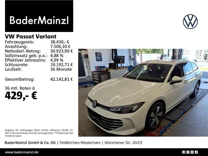 Pure white Gebraucht 2025 VW Passat Business Kombi | 38.430 € (Superpreis) - Bild 1/1