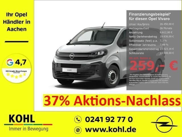 Grau Neu 2025 Opel Vivaro Van | 26.450 € - Bild 1/4