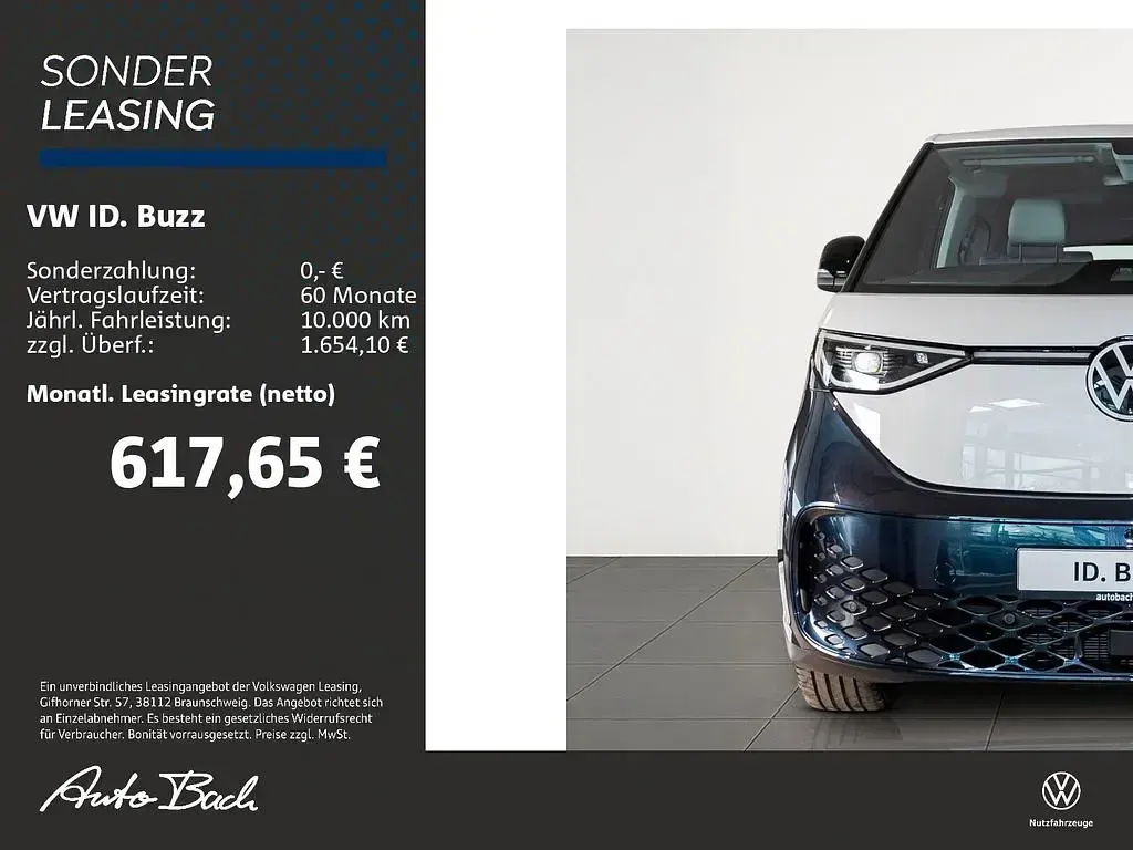 Neu VW ID. Buzz Pro 210 kW (286 PS) 2026 Candyweiß/ starlight blue met Van / Kleinbus