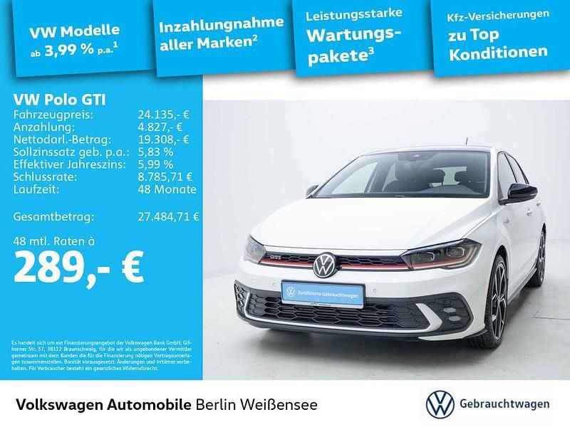 Pure white Gebraucht 2022 VW Polo GTI Limousine | 24.135 € (Fairer Preis) - Bild 1/4