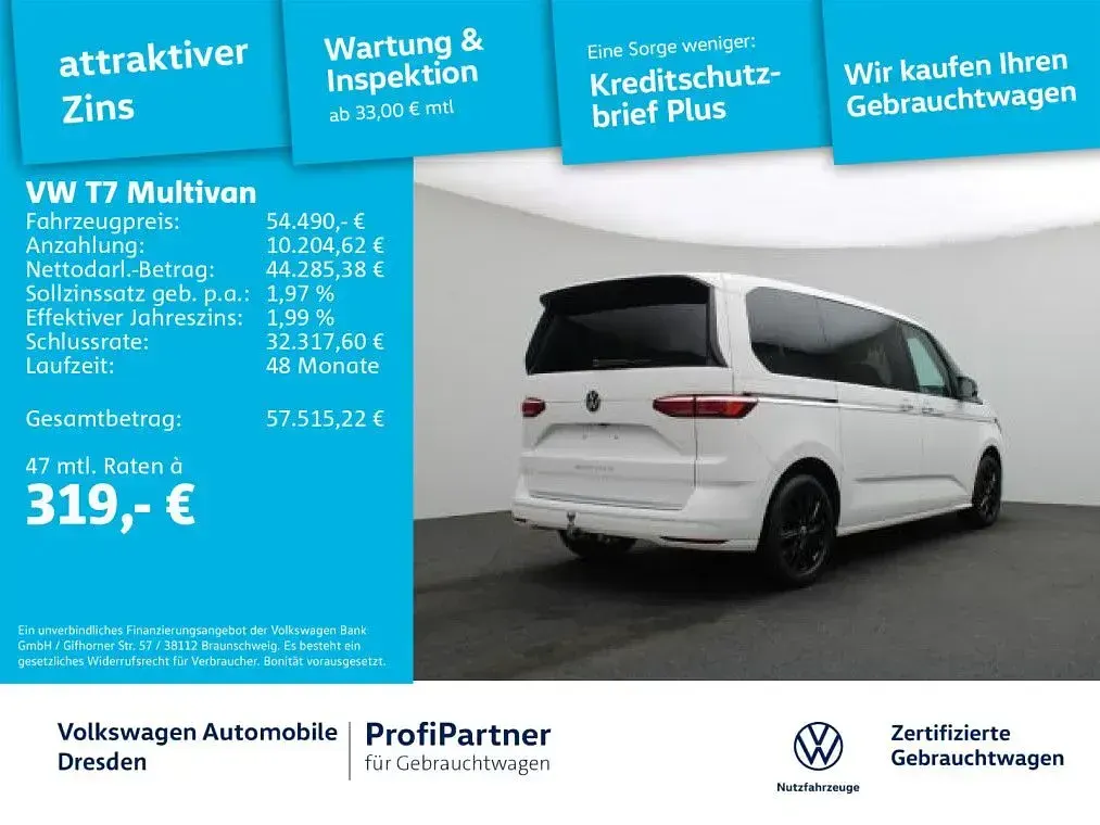 Gebraucht VW Multivan Style 150 PS (110 kW) 2025 Weiß Van / Kleinbus