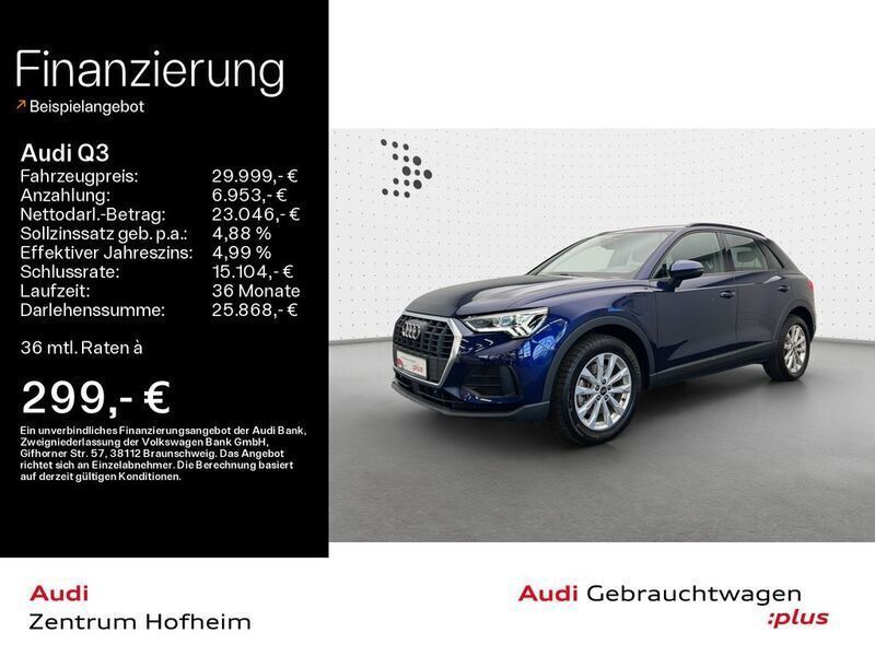 Blau Gebraucht 2022 Audi Q3 Ambiente SUV | 29.999 € (Superpreis) - Bild 1/4