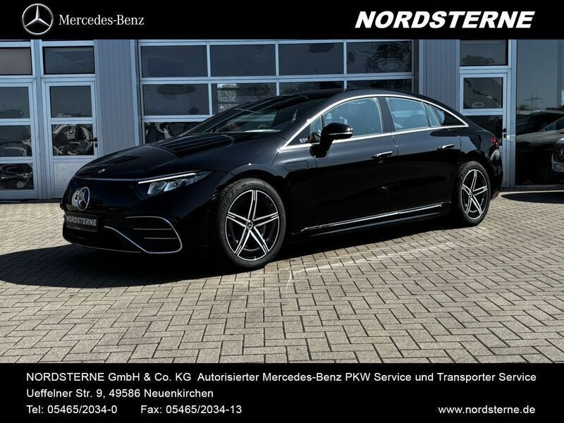 Lack obsidianschwarz Gebraucht 2023 Mercedes EQS450+ AMG line Limousine | 63.888 € (Guter Preis) - Bild 1/4