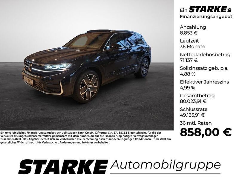 Schwarz (grenadillschwarz metallic) Gebraucht 2024 VW Touareg R-line SUV | 79.990 € (Teuer) - Bild 1/4