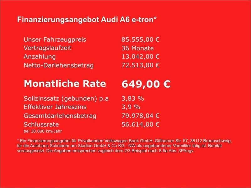 Neu Audi A6 e-tron Performance 269 kW (367 PS) 2025 Schwarz Kombi