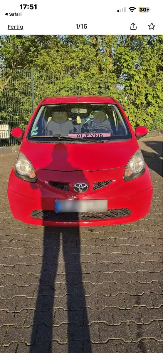 Gebraucht Toyota Aygo 68 PS (50 kW) 2010 Rot Kleinwagen