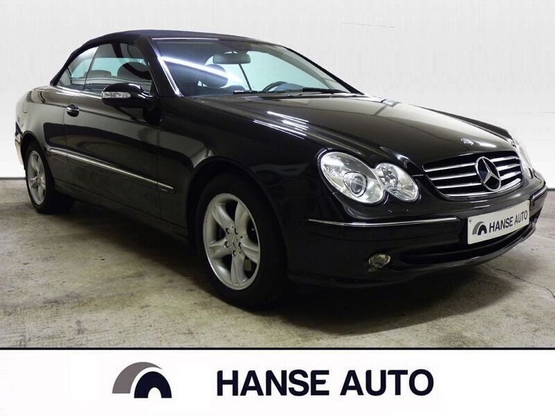 Obsidianschwarzmetallic Gebraucht 2005 Mercedes CLK200 Avantgarde Cabrio | 11.999 € (Fairer Preis) - Bild 1/4
