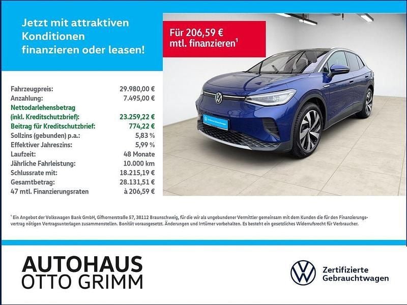 Gebraucht VW ID.4 Pro Performance 150 kW (204 PS) 2023 Blue dusk metallic (metallic) SUV