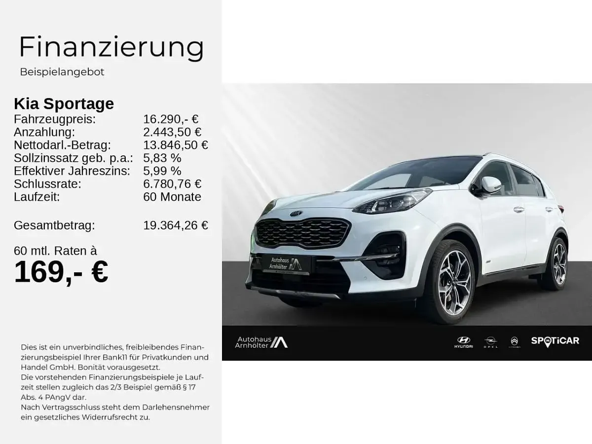 Gebraucht Kia Sportage GT-Line 177 PS (130 kW) 2019 (wd) carraraweiss SUV