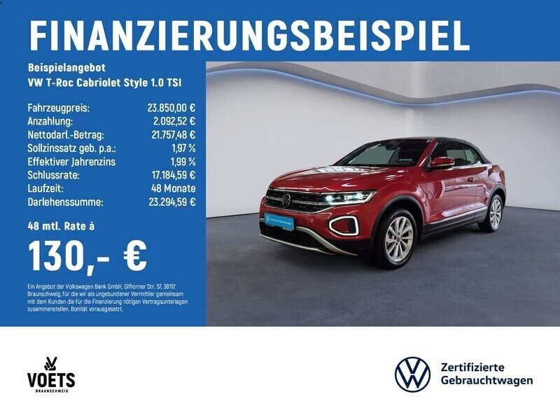 Gebraucht VW T-Roc Cabriolet Style 116 PS (85 kW) 2024 Kings red metallic Cabrio