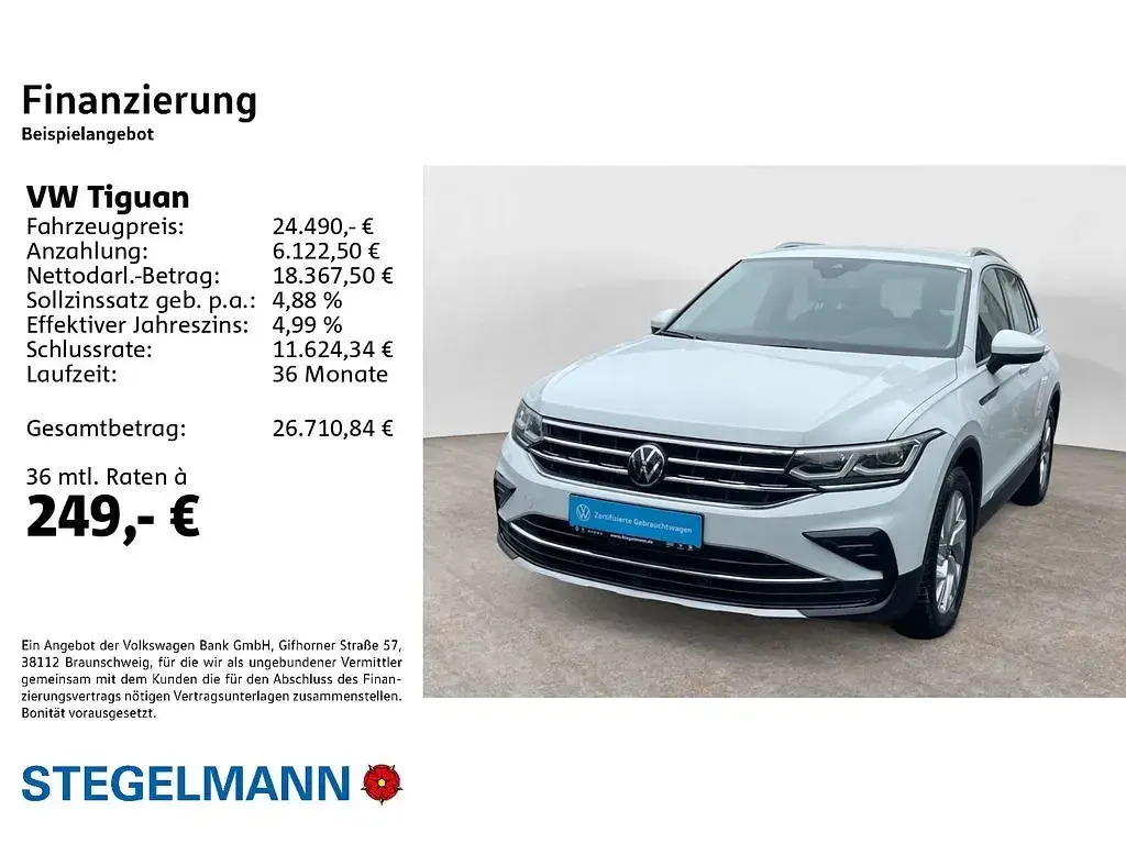 Gebraucht VW Tiguan Elegance 150 PS (110 kW) 2024 Weiß SUV