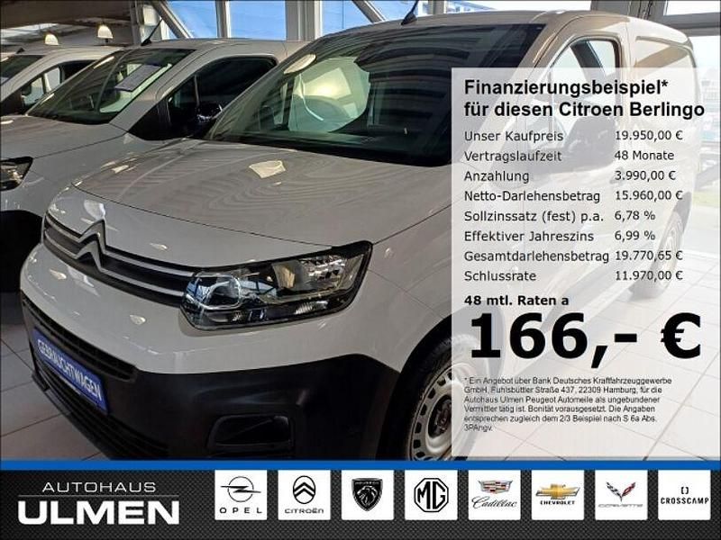 Weiss Gebraucht 2023 Citroën Berlingo PureTech Van / Kleinbus | 19.950 € (Fairer Preis) - Bild 1/3
