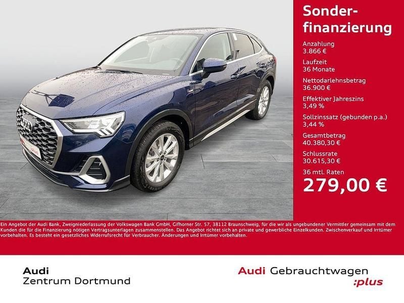 Blau Gebraucht 2025 Audi Q3 Sportback S-Line SUV | 40.766 € (Guter Preis) - Bild 1/4