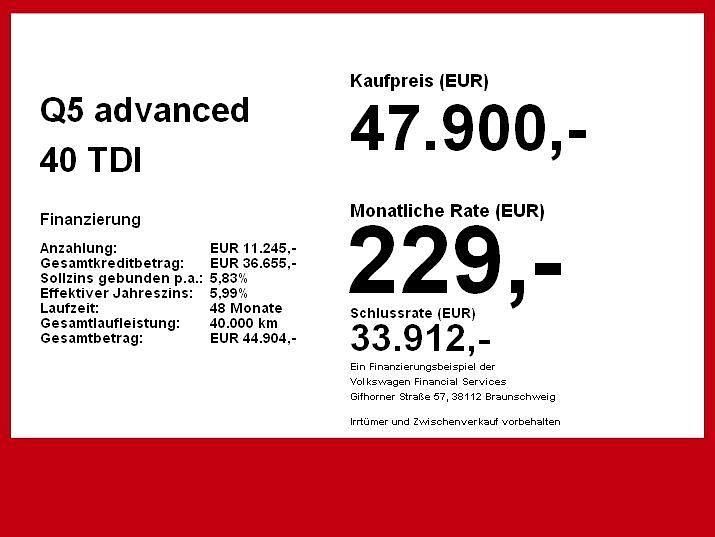 Gebraucht Audi Q5 Advanced Plus 204 PS (150 kW) 2024 Schwarz SUV