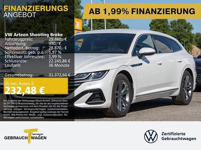 Weiß Gebraucht 2024 VW Arteon R-line Kombi | 31.160 € (Superpreis) - Bild 1/4
