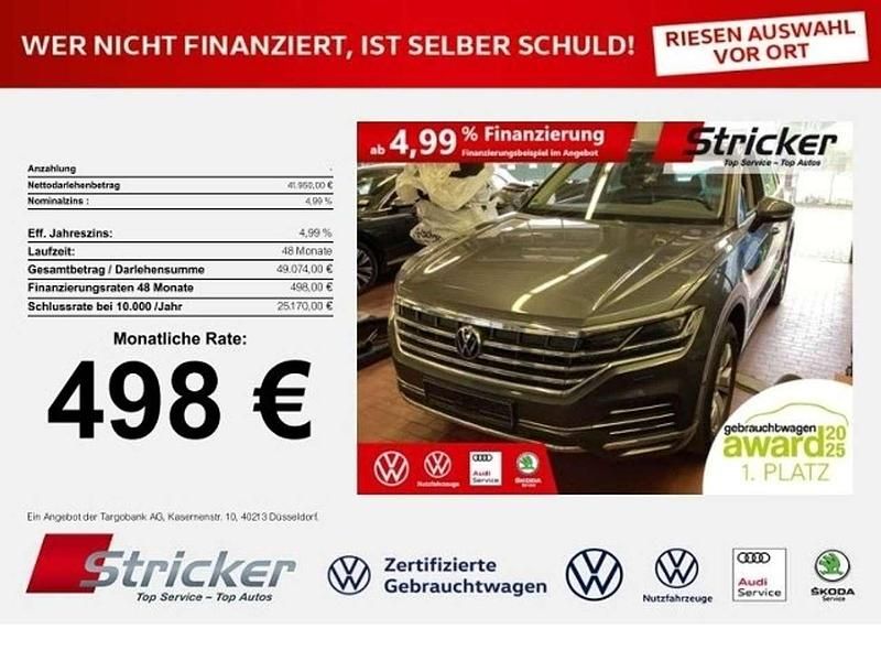 Siliziumgrau metallic Gebraucht 2021 VW Touareg Atmosphere SUV | 41.949 € (Superpreis) - Bild 1/3