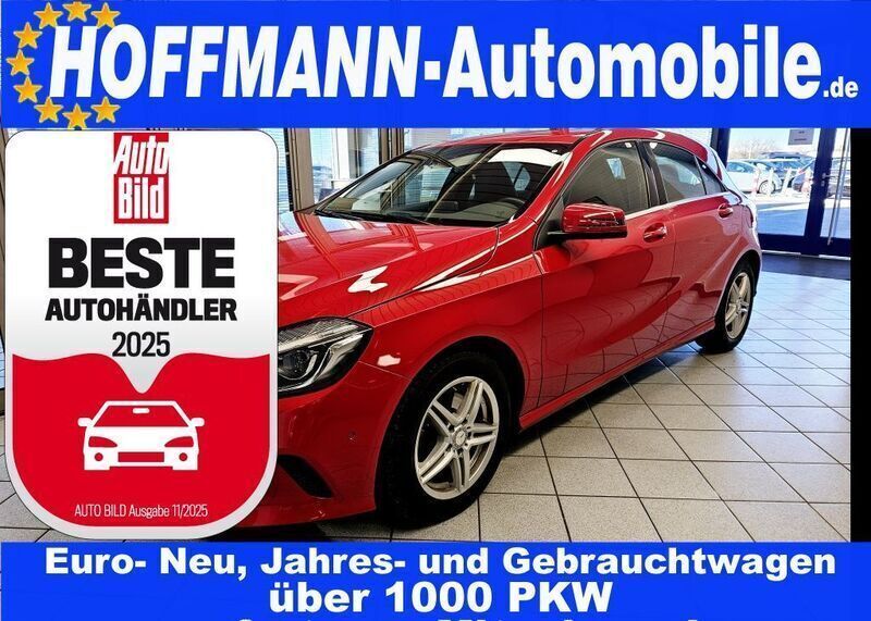Rotmet. (metallic) Gebraucht 2016 Mercedes A200 Limousine | 17.900 € (Fairer Preis) - Bild 1/4